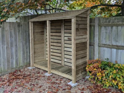 7ft log store side view