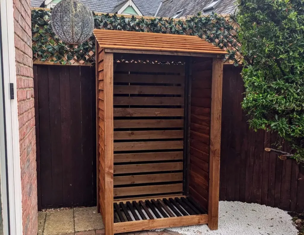 4ft log store brown finish