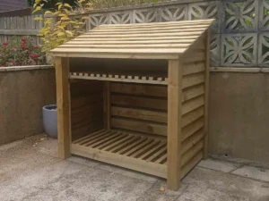 4ft log store with shelf