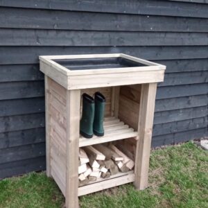 Planter With Log Store