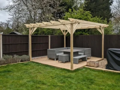 2.4m wooden garden pergola simple design