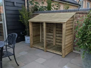 6ft log store green finish