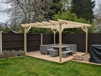3.0m wooden garden pergola simple design