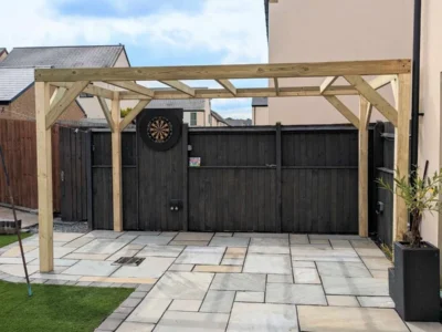 3.6m box pergola wooden garden structure UK