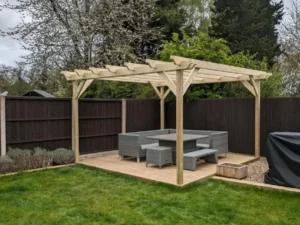 4.2m wooden garden pergola simple design