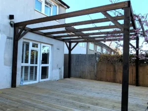 4.2m box pergola, wooden garden structure