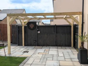 4.8m box pergola outdoor wooden pergola