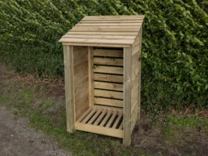 3ft log store green finish