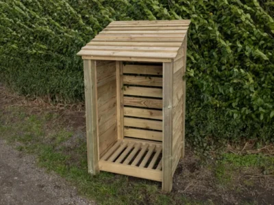 3ft log store green finish