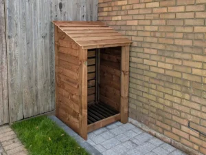 3ft log store brown finish