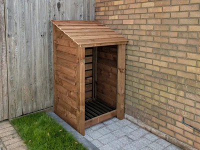 3ft log store brown finish