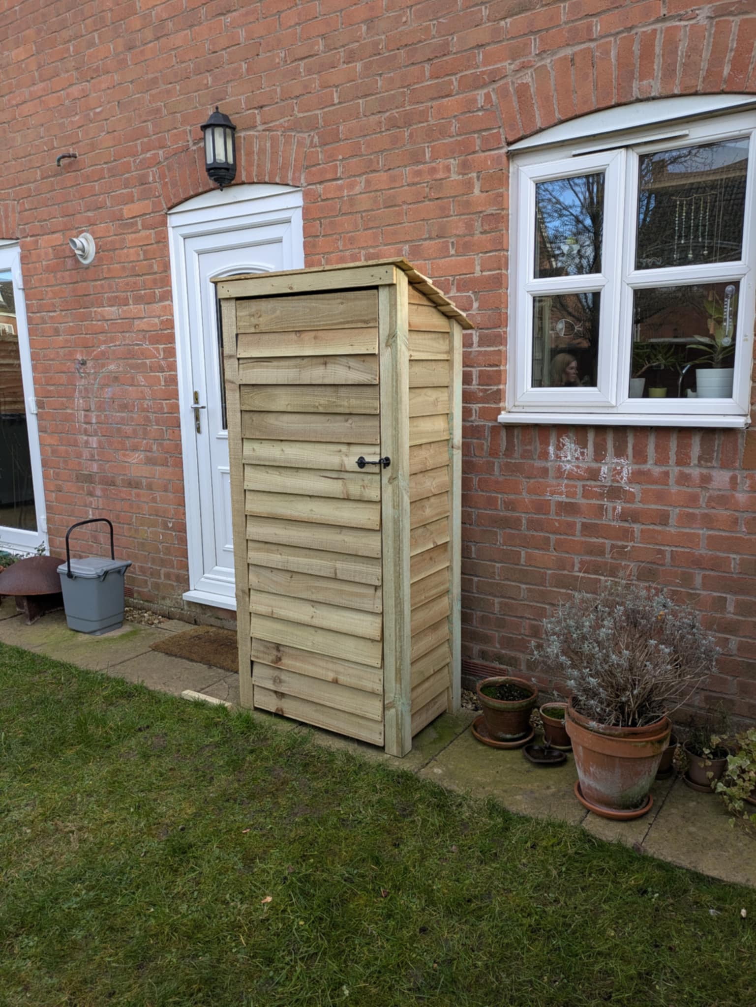 3ft compact log store with door closed
