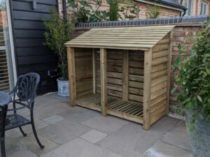 6ft log store in light green finish