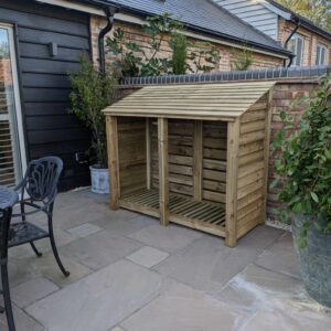 6ft log store in light green finish