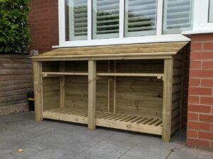 7ft log store with shelf