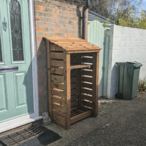 3ft Compact Log Store With Shelf