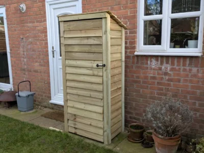 3ft compact log store with door
