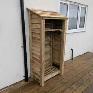 3ft Compact Log Store With Shelf