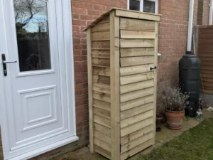 3ft compact log store with door side view