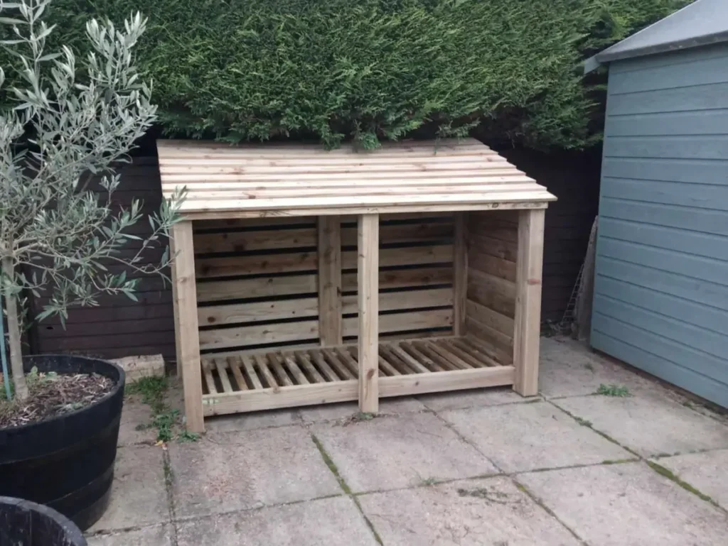 6ft log store green finish