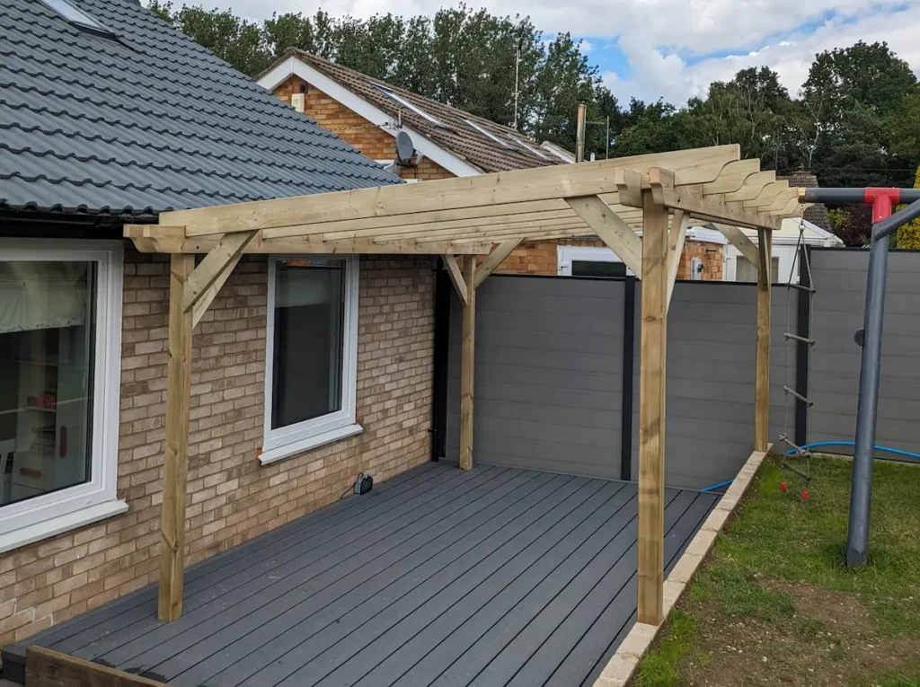 Garden pergola green finish